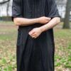 Jet Black Moroccan Thobe