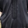 Jet Black Moroccan Thobe